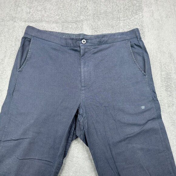 Mack Weldon Jogger Pants Mens Large Blue Pockets Tapered Stretch Drawstring - Picture 3 of 15